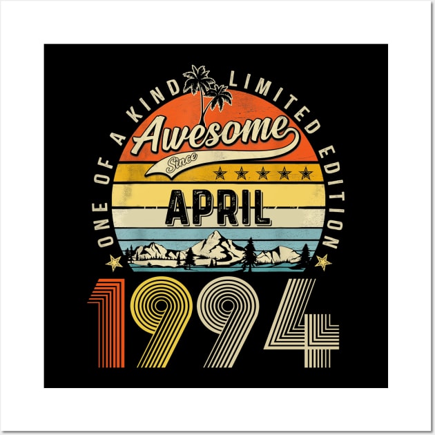 Awesome Since April 1994 Vintage 29th Birthday Wall Art by Centorinoruben.Butterfly